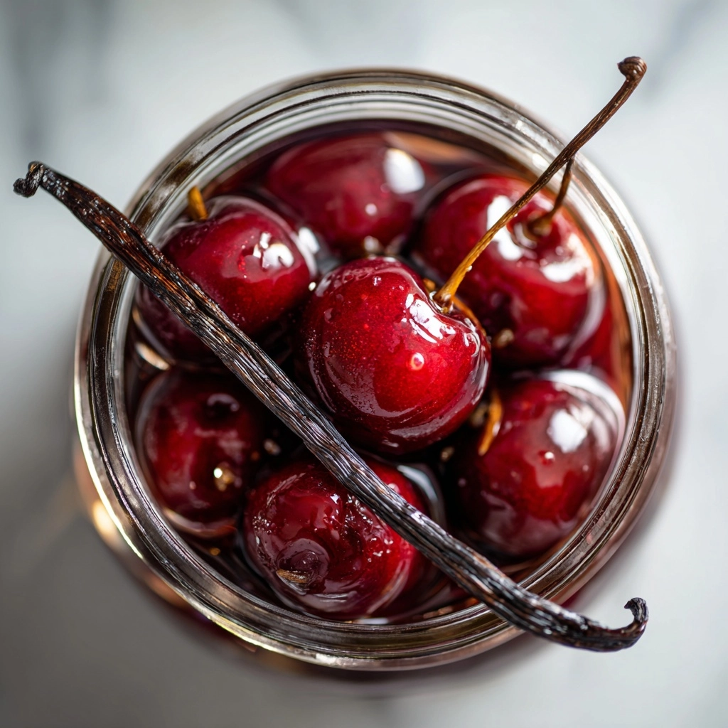 Vanilla Bean Pickled Cherries Recipe - Recipe Image