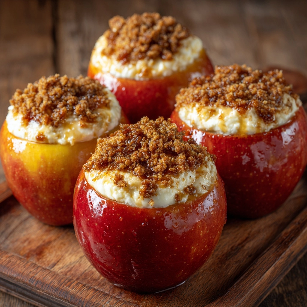 Cheesecake Stuffed Baked Apples Recipe - Recipe Image