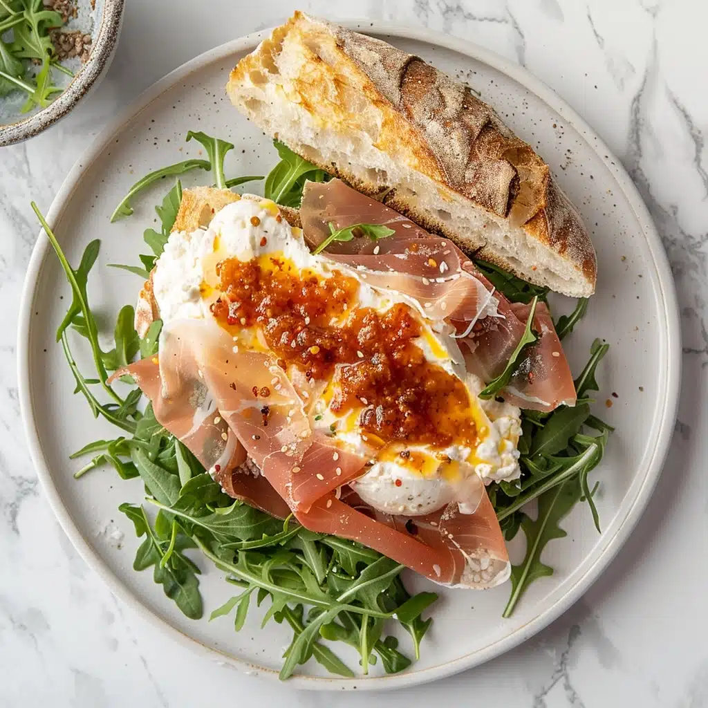 Prosciutto & Burrata Sandwich with Chili Fig Jam Recipe 6 Prosciutto & Burrata Sandwich with Chili Fig Jam Recipe - Recipe Image