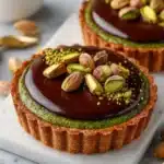 Chocolate Pistachio Tart with Ganache (Dubai Style) Recipe