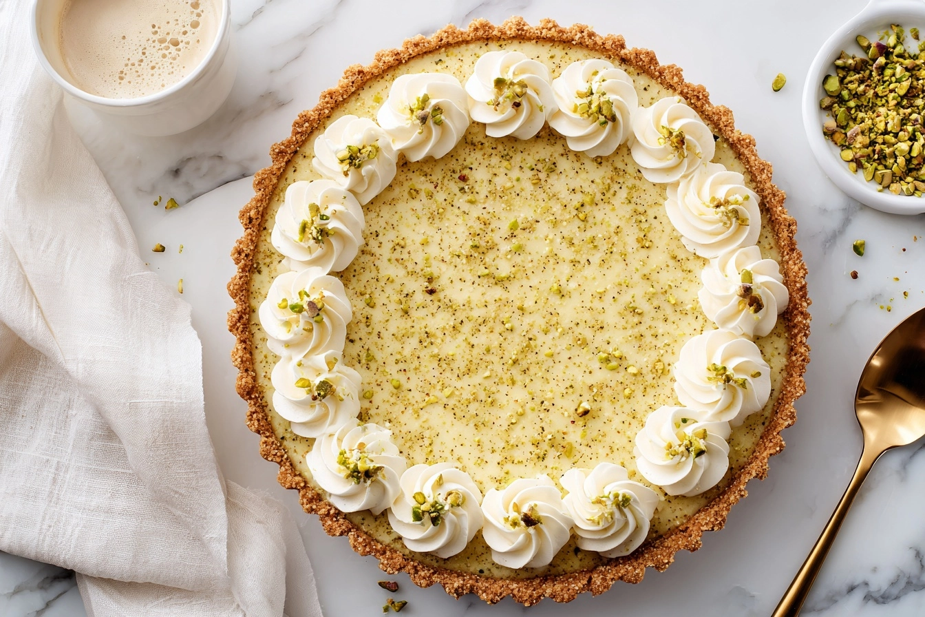 Creamy Baked Pistachio Pie Recipe