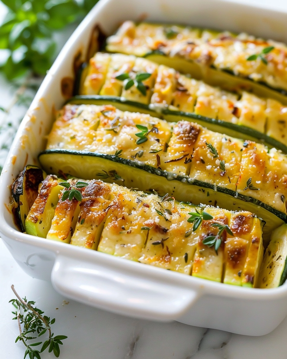 Garlic Parmesan Roasted Zucchini Recipe