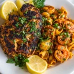 Blackened Lemon Garlic Swordfish with Shrimp Fra Diavolo Recipe