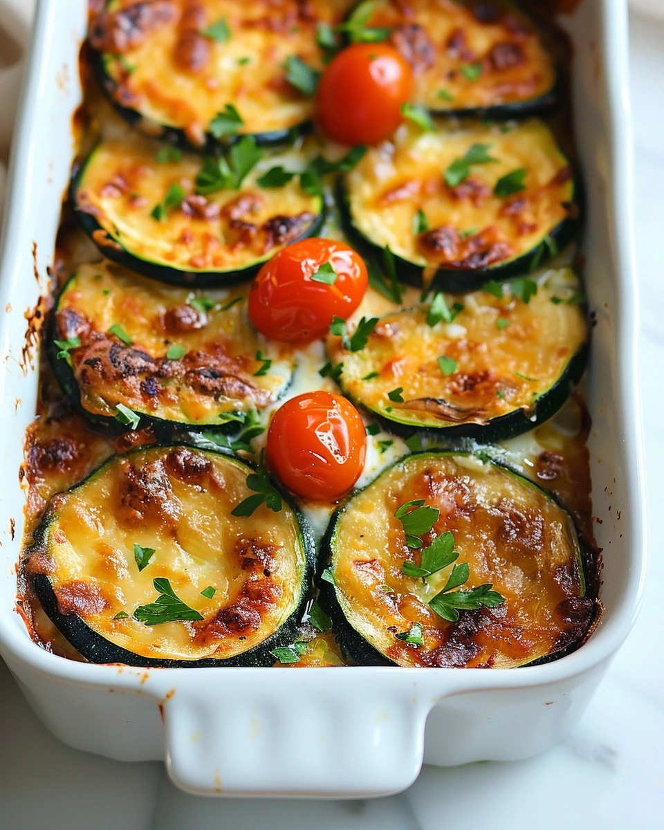Cheesy Baked Zucchini Recipe - Recipe Image