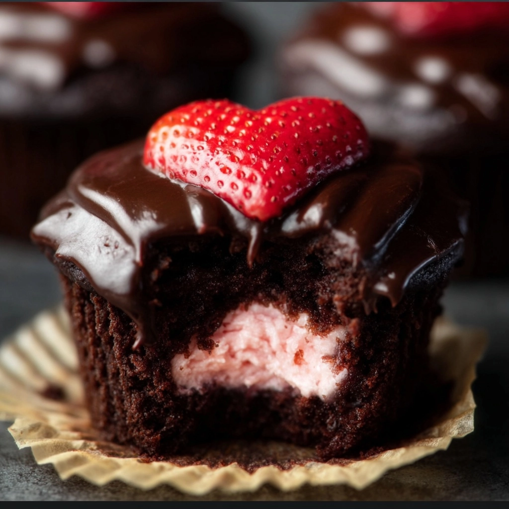 Chocolate Strawberry Mousse Cupcakes Recipe 4 Chocolate Strawberry Mousse Cupcakes Recipe - Recipe Image