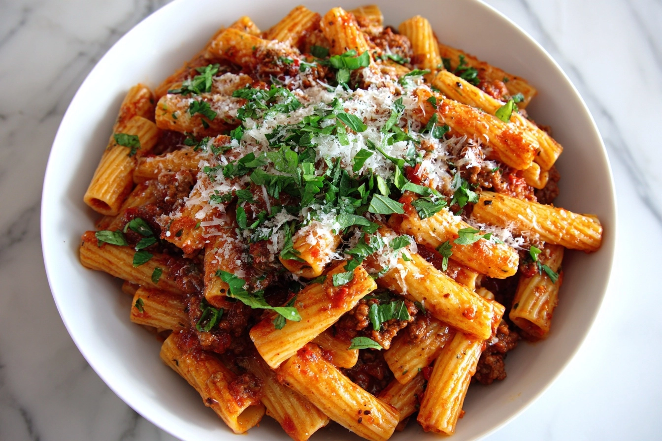 Rigatoni with Sausage & Pecorino Romano Recipe