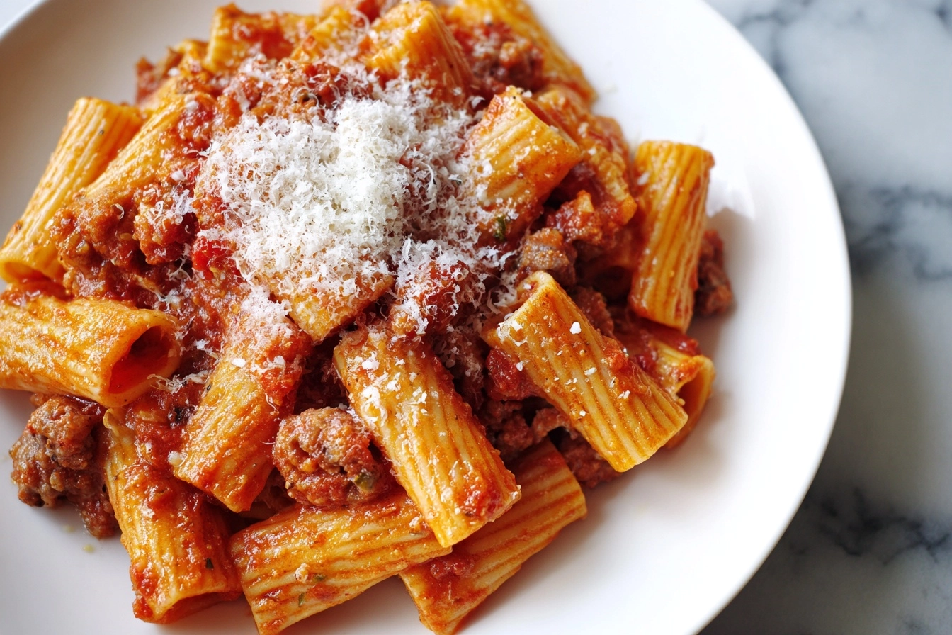 Rigatoni with Sausage & Pecorino Romano Recipe 4 Rigatoni with Sausage & Pecorino Romano Recipe - Recipe Image