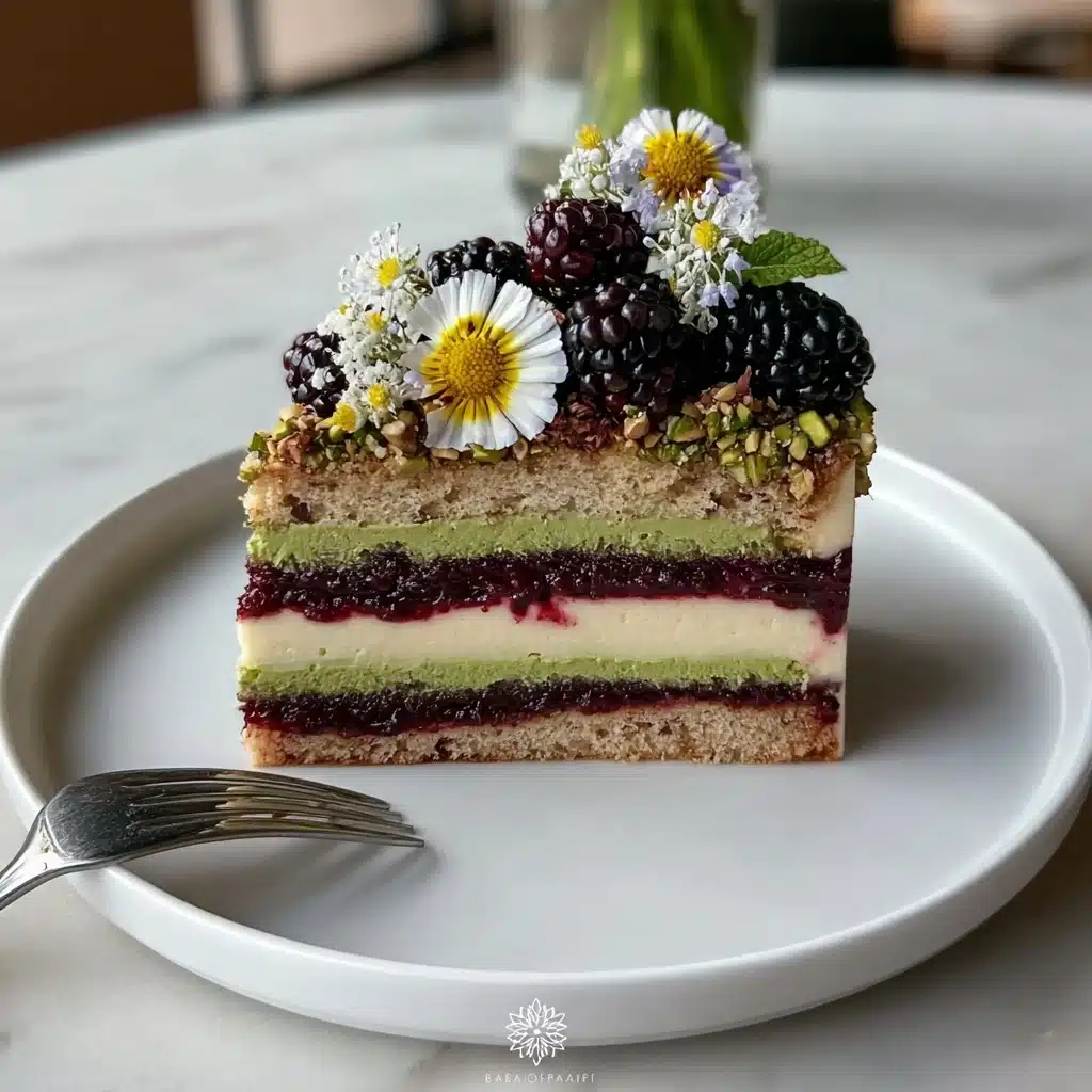 Pistachio and Blackberry Olive Oil Cake Recipe