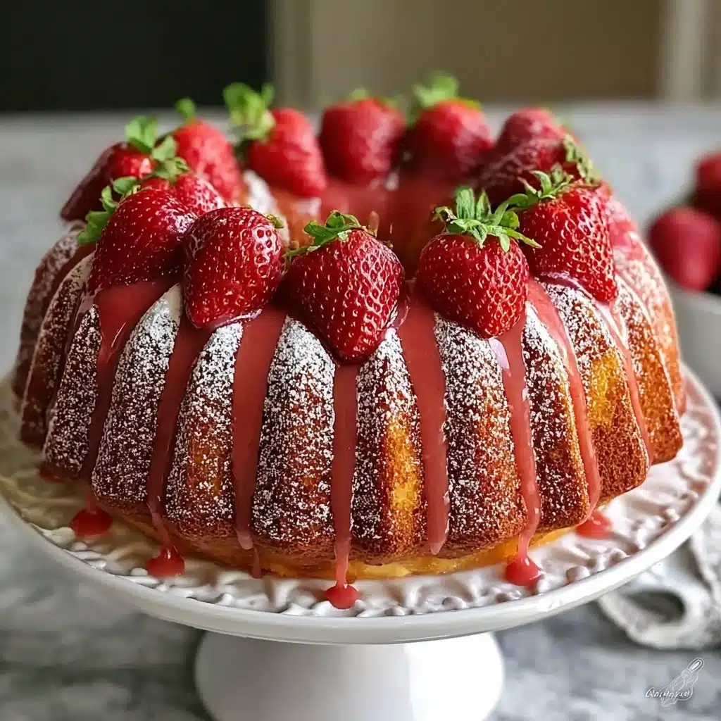 Easy Strawberry Pound Cake Recipe - Recipe Image
