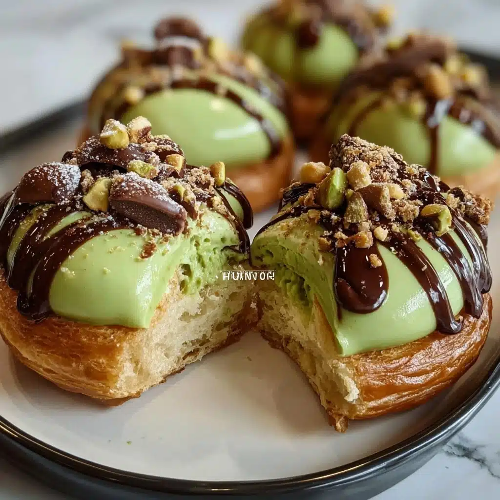 Golden Mini Pancakes with Pistachio Cream Recipe