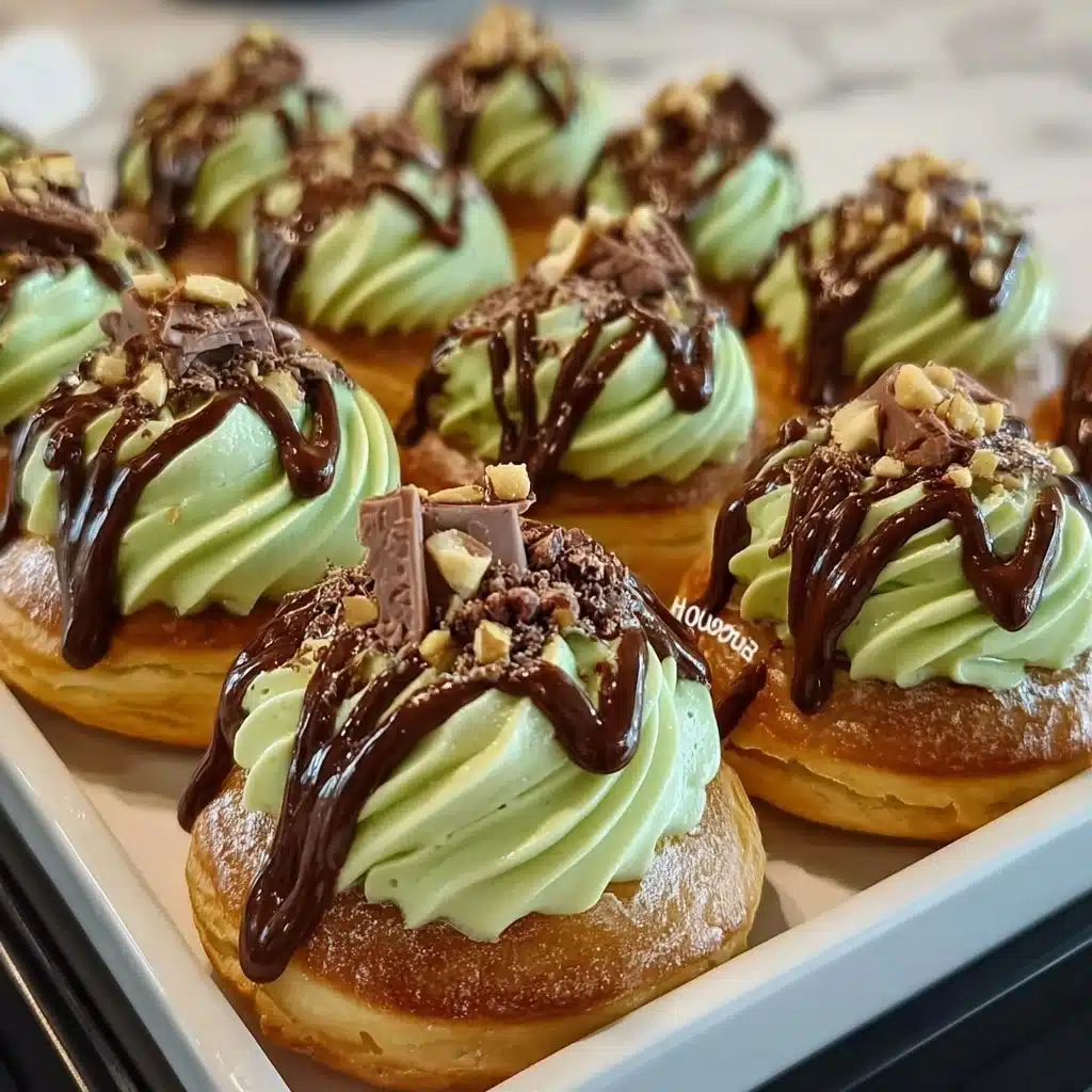 Golden Mini Pancakes with Pistachio Cream Recipe - Recipe Image