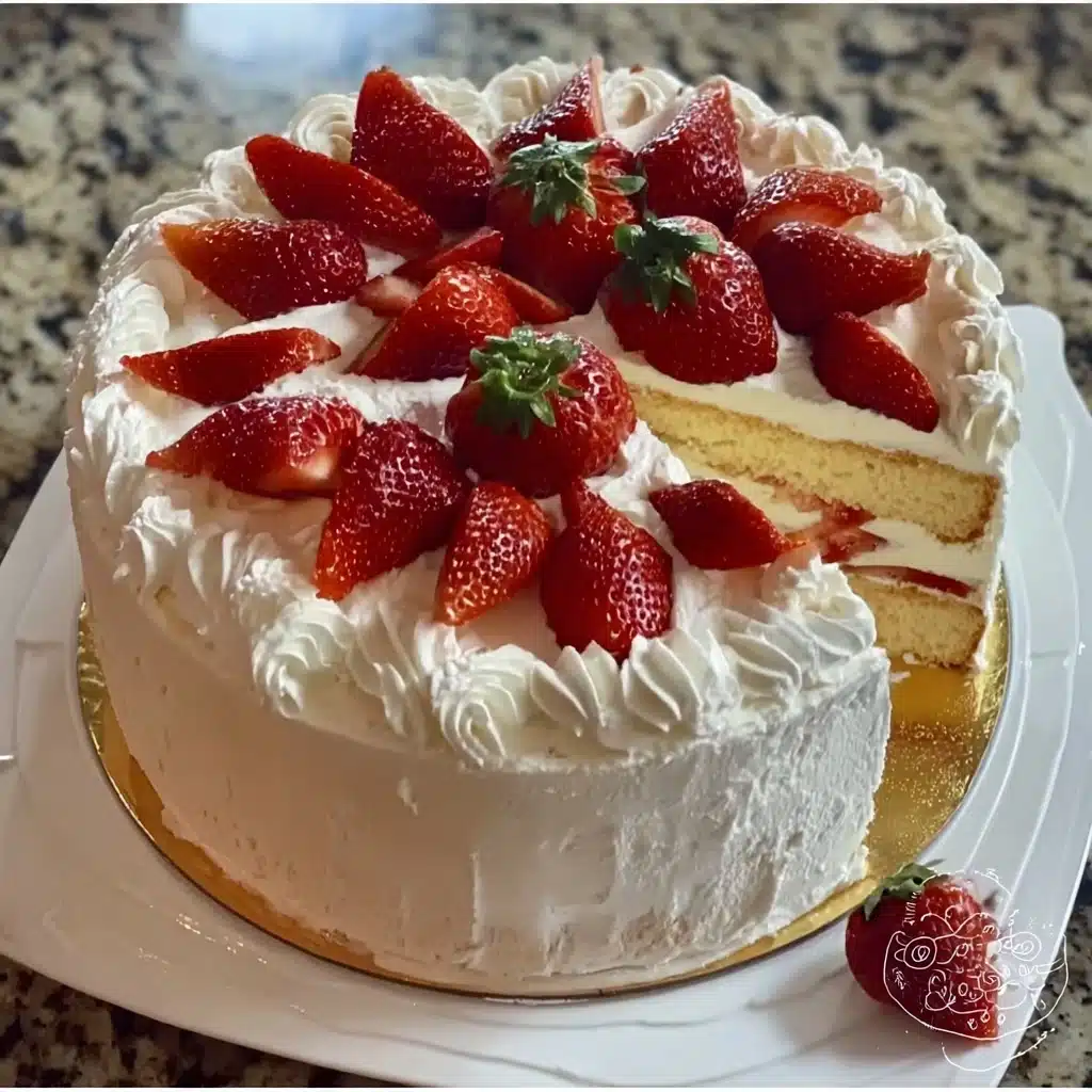Fluffy and Moist Strawberry Cream Cake Recipe