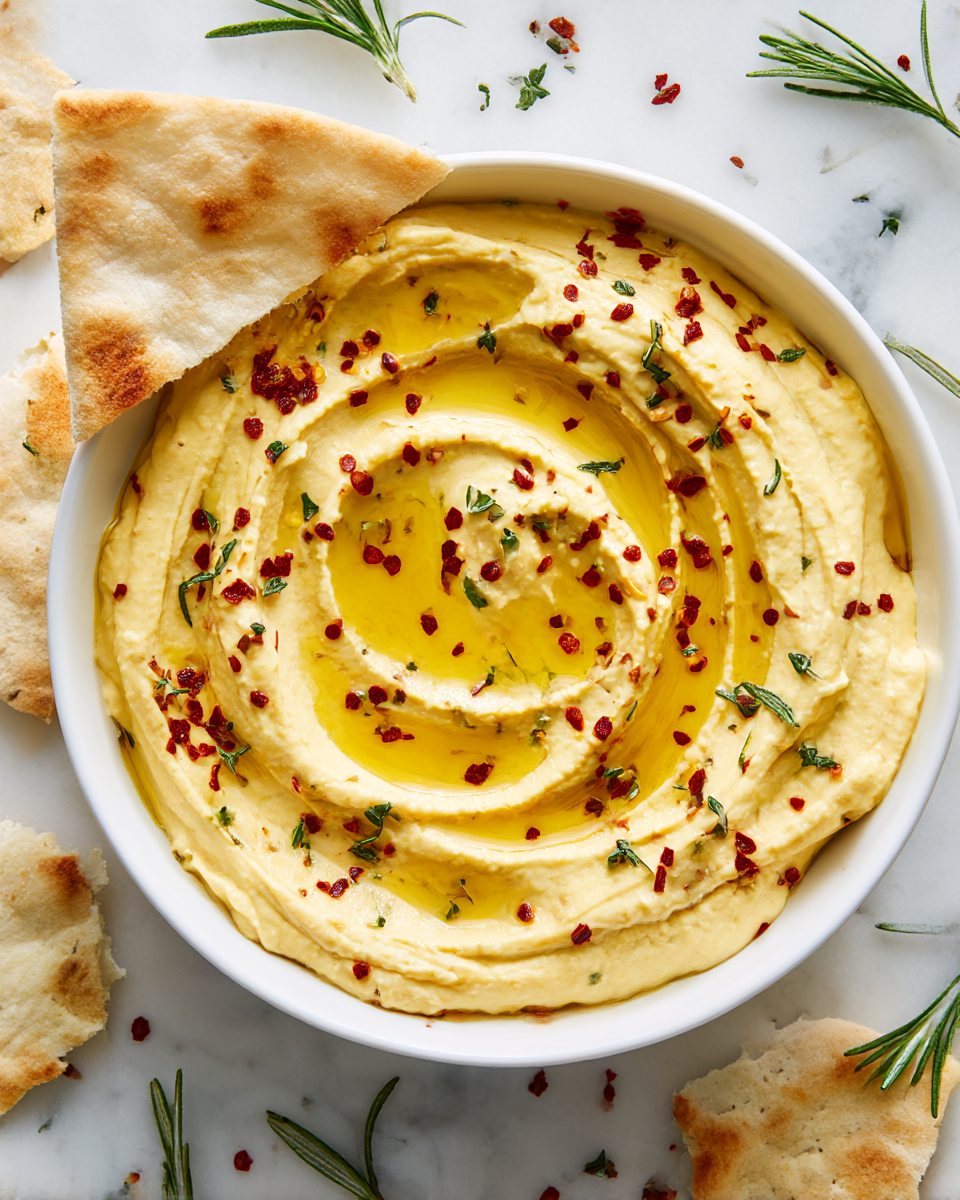 Creamy Butternut Squash Whipped Feta Dip with Roasted Garlic and Herbs Recipe - Recipe Image