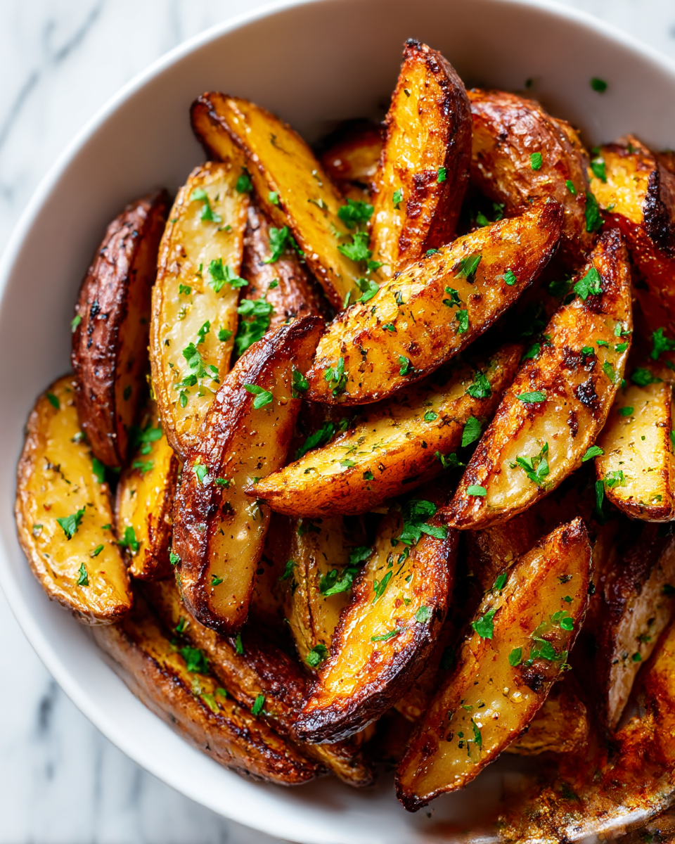 Crispy Parmesan Roasted Fingerling Potatoes Recipe