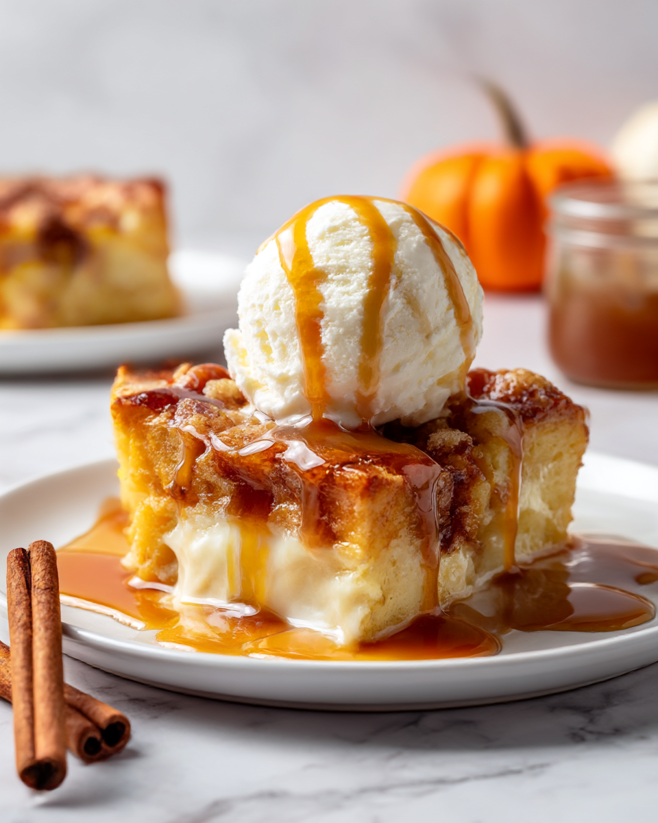 Cozy Pumpkin Bread Pudding with Warm Spices Recipe - Recipe Image