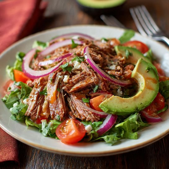 Salpicon de Res Mexican Shredded Steak Salad Recipe