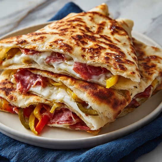 Low-Carb Italian Sub Wrap with Melty Provolone and Spicy Salami Recipe - Recipe Image