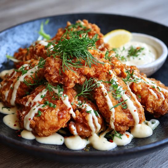 Crispy Fluffy Chicken Tori-Ten Recipe - Recipe Image