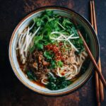 Spicy Pork Noodles with Watercress and Daikon Recipe
