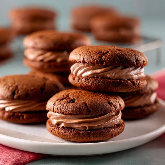 Brownie Sandwich Cookies with Chocolate Mousse Recipe