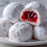 Raspberry-Filled Almond Snow Cookies Recipe