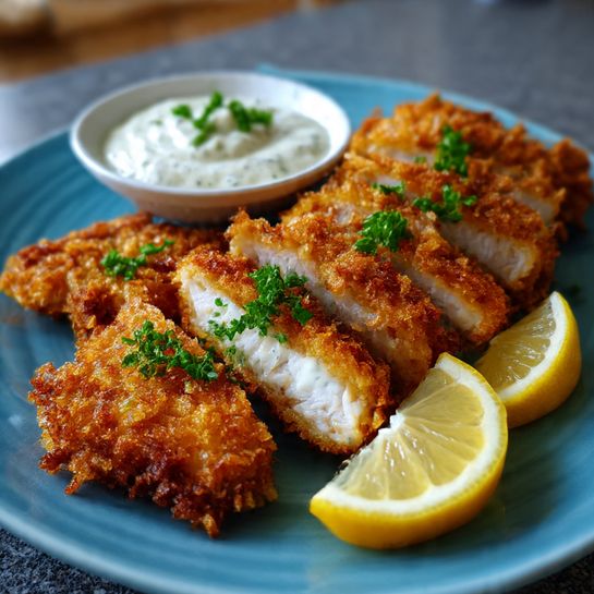 Crispy Yurinchi Chicken Breast with Scallion Sauce Recipe