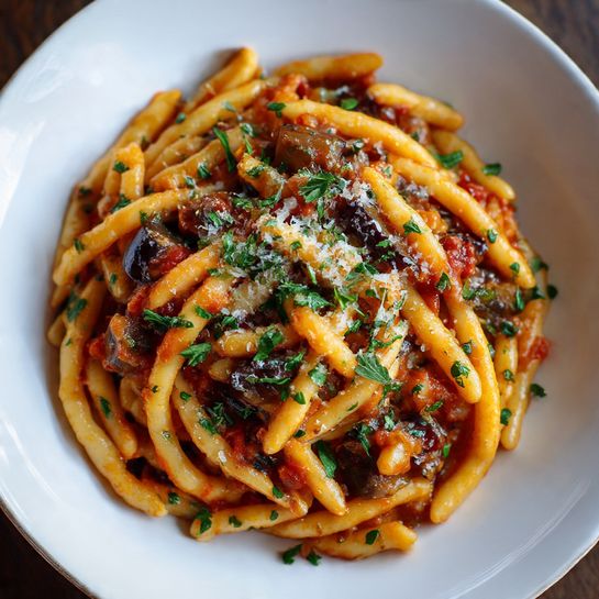 Sicilian Casarecce alla Norma Pasta Recipe - Recipe Image