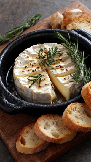 Baked Brie with Pistachios, Rosemary, and Honey Recipe - Recipe Image