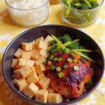 Oven Baked Barbecue Chicken Legs with Home Fries and Roasted Vegetables Recipe