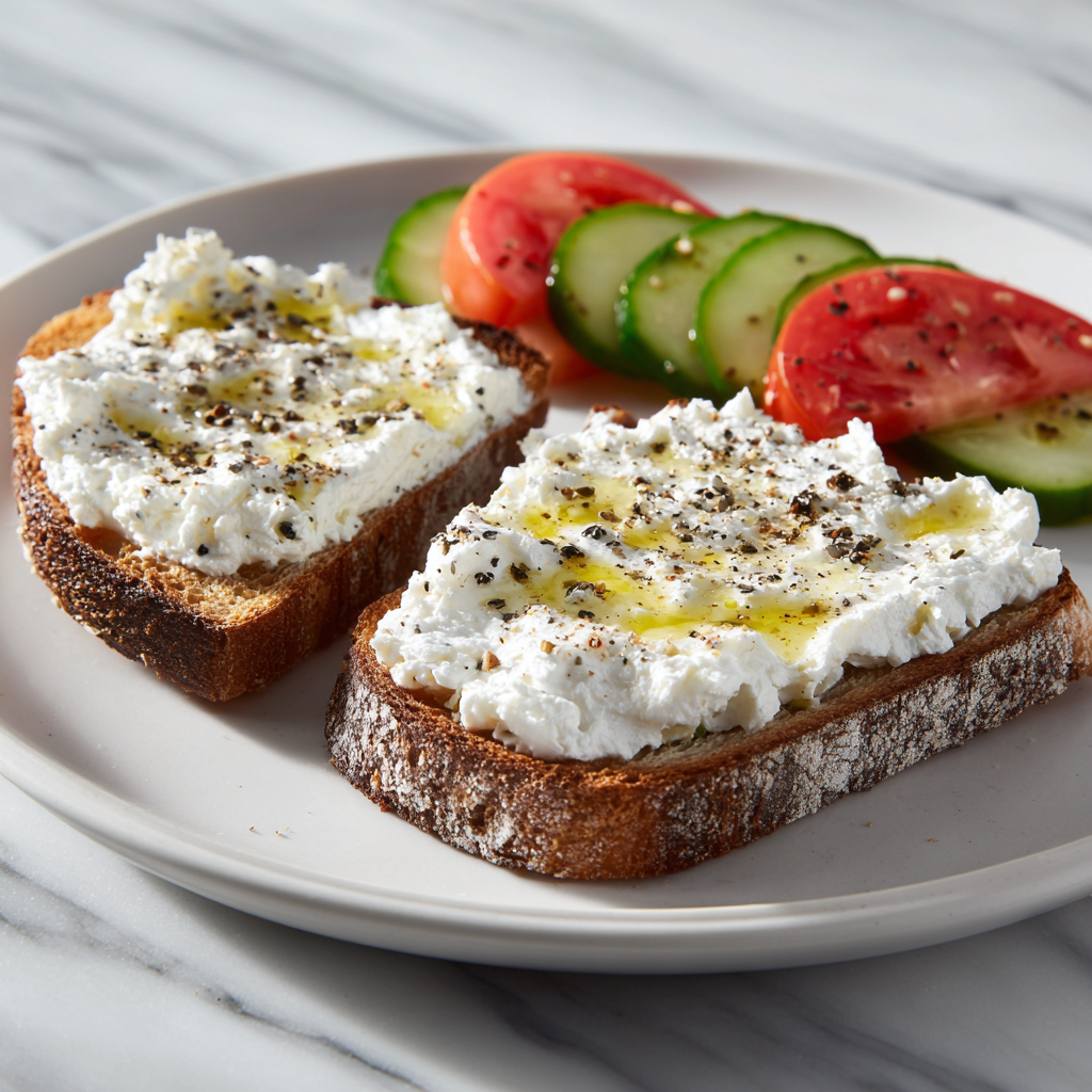 Cottage Cheese Toast Recipe - Recipe Image