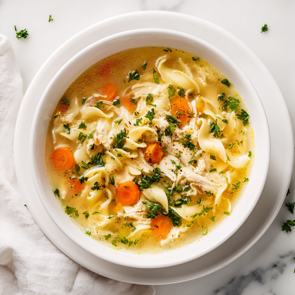 Classic Chicken Noodle Soup Recipe - Recipe Image
