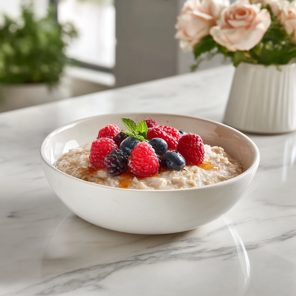 Oatmeal with Honey & Berries Recipe 4 Oatmeal with Honey & Berries Recipe - Recipe Image