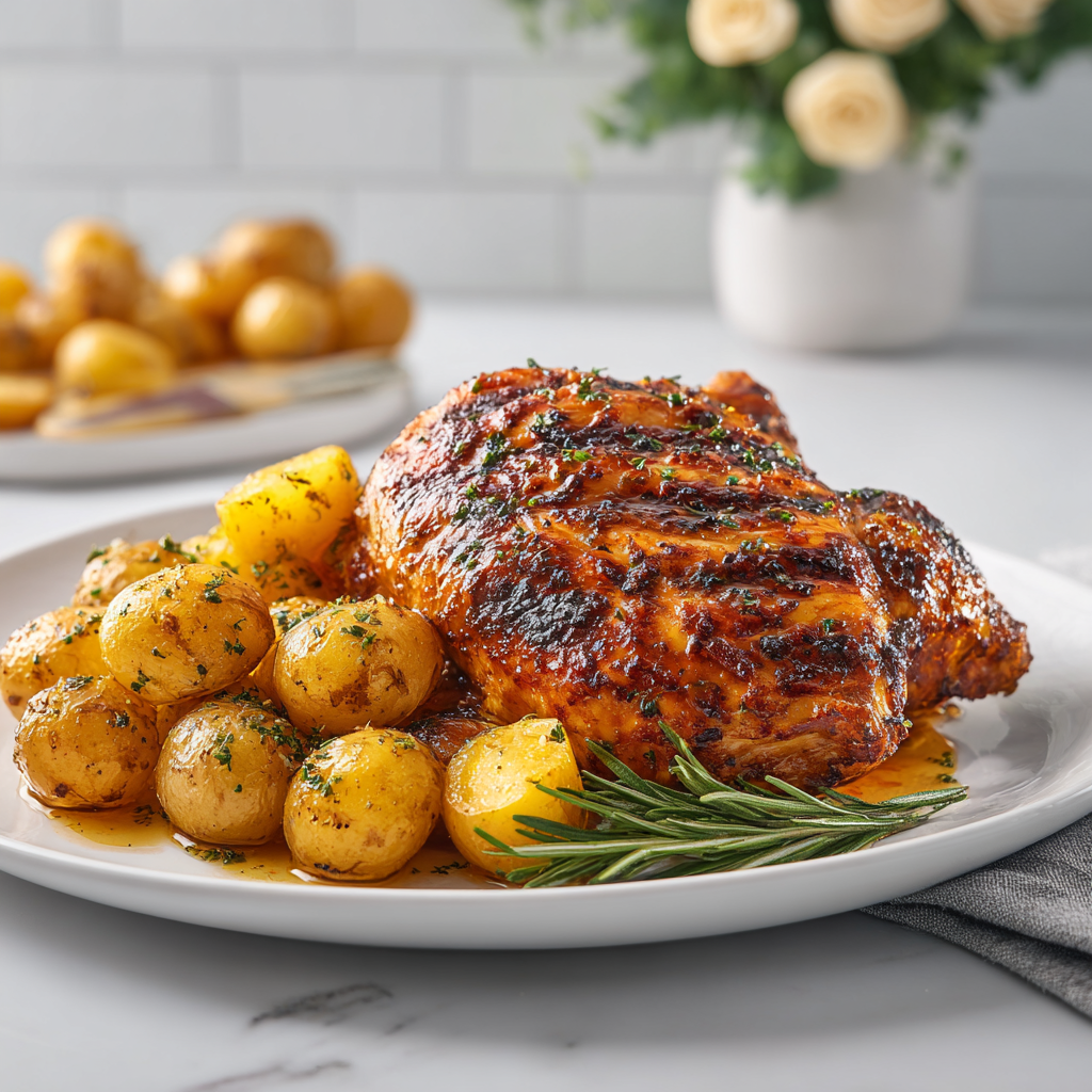 Roasted Chicken with Crispy Potatoes Recipe