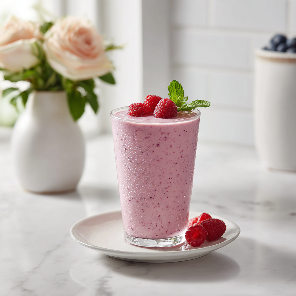 Healthy Berry Banana Breakfast Smoothie Recipe - Recipe Image