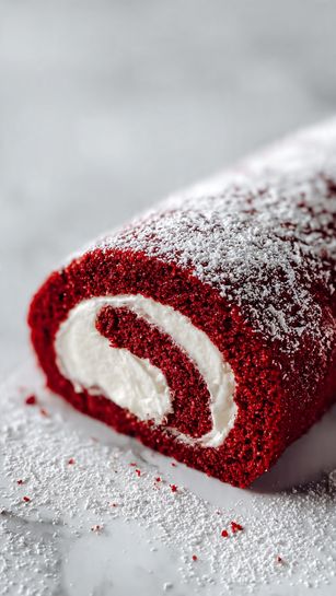 Show-Stopping Red Velvet Cake Roll Dessert