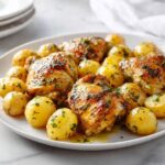 One Pan Garlic Butter Chicken and Potatoes Recipe