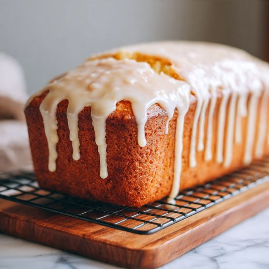 Christmas Eggnog Bread with Warm Spices and Festive Glaze Recipe - Recipe Image