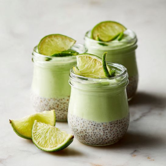Key Lime Pie Chia Pudding (Healthy Dessert Cups) Recipe - Recipe Image