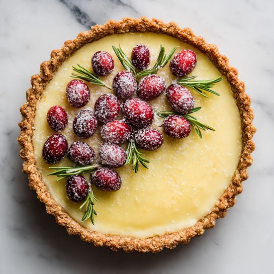 Cranberry White Chocolate Tart Recipe - Recipe Image