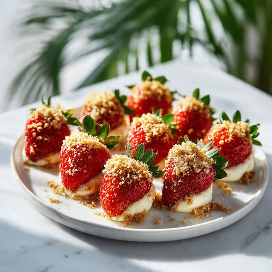 Deviled Strawberries with Cheesecake Filling Recipe