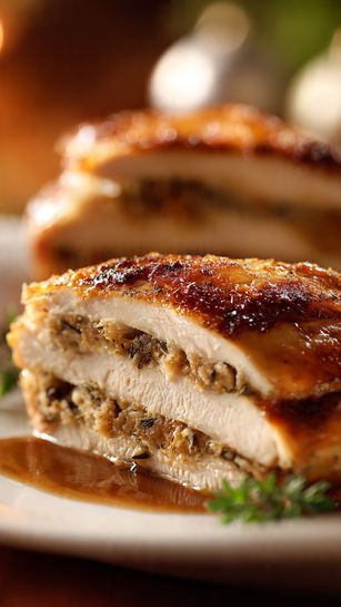 Elegant Cranberry Brie Stuffed Chicken for Holidays - Recipe Image