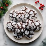 Fudgy Christmas Chocolate Crinkle Cookies Recipe