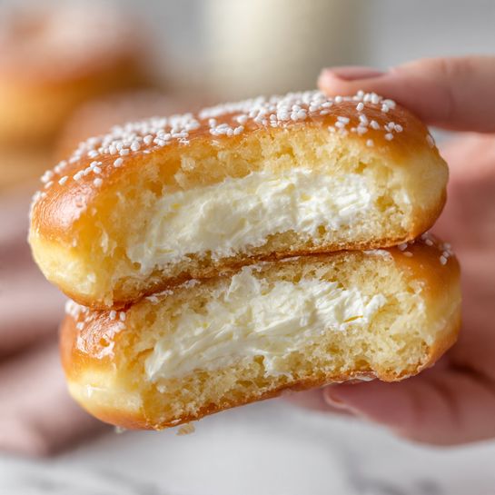 Fluffy Korean Milk Cream Donuts (Soft & Cloud-Like) Recipe