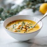 Creamy Lemon Chickpea Orzo Soup Recipe