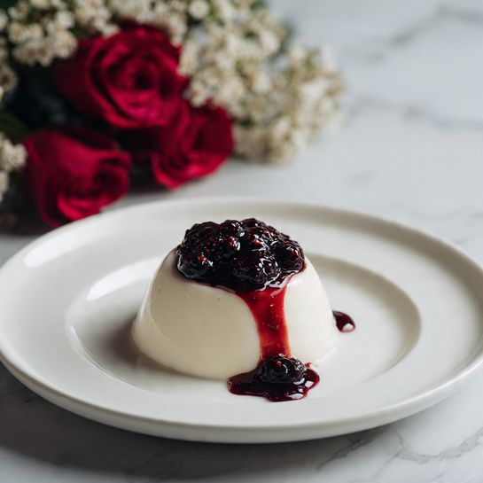 Vanilla Panna Cotta with Mixed Berries Recipe - Recipe Image