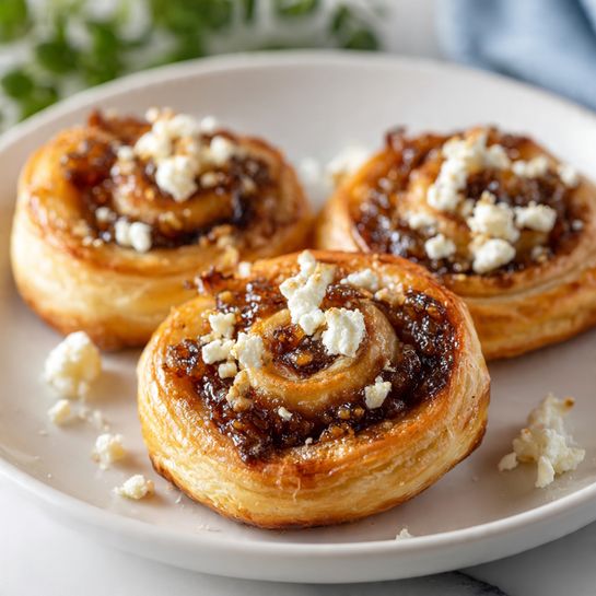 Fig & Goat Cheese Puff Pastry Pinwheels (Elegant Appetizer) Recipe