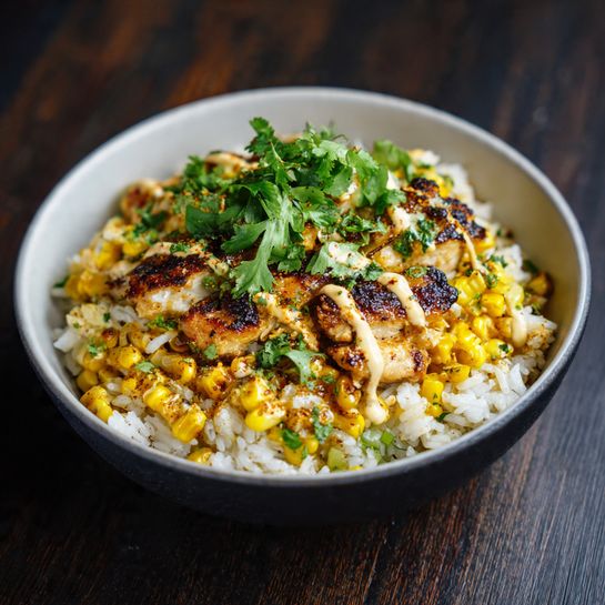 Street Corn Chicken Rice Bowl – Bold and Spicy Skillet Meal Recipe - Recipe Image
