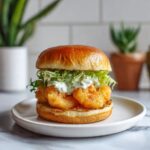 Crispy Korean Shrimp Burger with Creamy Sauce Recipe