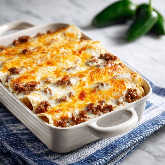 Southern Breakfast Enchiladas with Sausage Gravy Recipe 5 Southern Breakfast Enchiladas with Sausage Gravy Recipe - Recipe Image