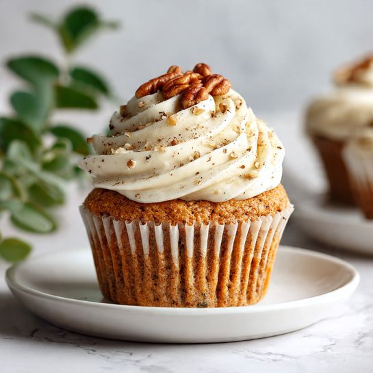 Banana Cinnamon Pecan Cupcakes with Cream Cheese Frosting Recipe